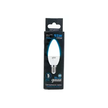 Лампа Gauss Свеча 9.5W 950lm 6500К E14 LED