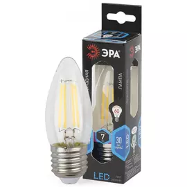 Лампа ЭРА F-LED B35-7w-840-E27 филаментная свечка холодный свет
