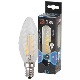 Лампа ЭРА F-LED BTW-7w-840-E14 филаментная свечка холодный свет