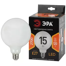Лампа Эра F-LED G125-15W-827-E27 OPAL