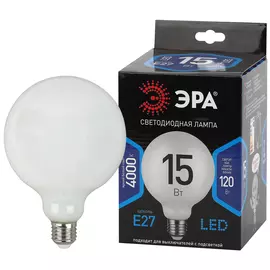 Лампа Эра F-LED G125-15W-840-E27 OPAL