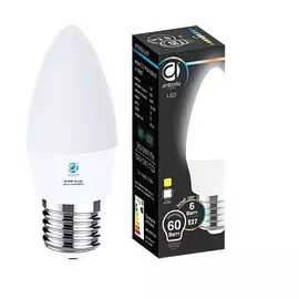 Лампа матовая Ambrella light led c37-pr 6w e27 4200k /60w/