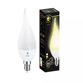 Лампа матовая Ambrella light led c37l-pr 6w e14 3000k /60w/