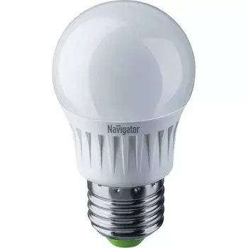 Лампа Navigator LED шарик 7вт e27 холодная Димм.