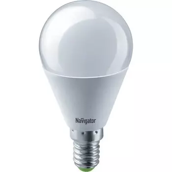 Лампа Navigator LED шарик 8.5вт e14 теплая