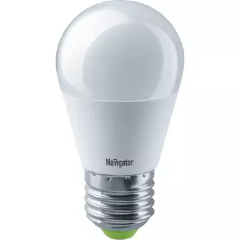 Лампа Navigator LED шарик 8.5вт e27 холодная