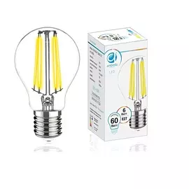 Лампа прозрачная Ambrella light fil led a60-f 6w e27 4200k /60w/