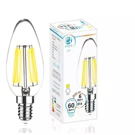 Лампа прозрачная Ambrella light fil led c37-f 6w e14 4200k /60w/