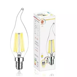 Лампа прозрачная Ambrella light fil led c37l-f 6w e14 3000k /60w/