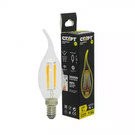 Лампа Старт LED филаментная Е14 9W теплый