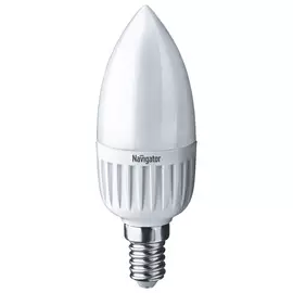 Лампа светодиодная Navigator свеча матовая 7Вт цоколь E14 (теплый свет)