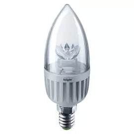 Лампа светодиодная Navigator свеча прозрачная 7Вт цоколь E14 (теплый свет)
