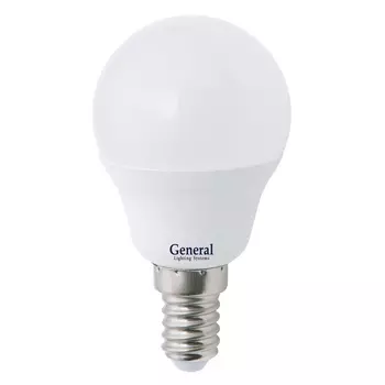Лампа светодиодная шар матовая General GLDEN-G45F-7-230-E14-2700