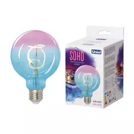 Лампа Uniel led-sf01-4w/soho/e27/cw blue/wine