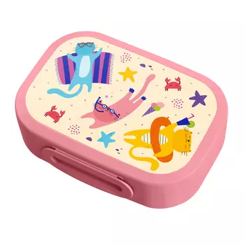 Ланч-бокс Пластишка розовый 180х130х50 мм 0,98 л