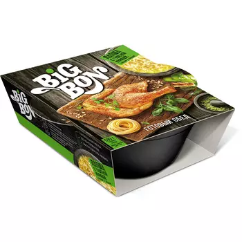 Лапша Big Bon с тушеной курицей, грибами и овощами 110 г