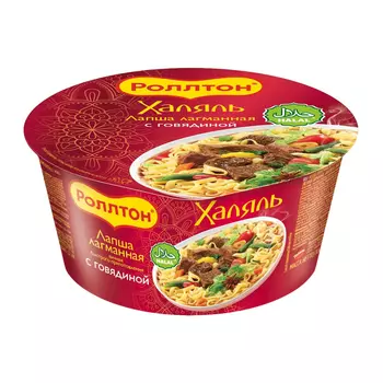 Лапша с говядиной Роллтон Халяль, 90 г