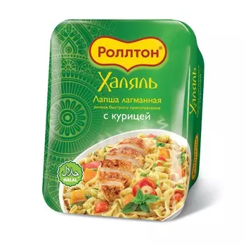 Лапша с курицей Роллтон Халяль, 90 г