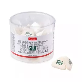 Ластик Hatber Solo треугольный 36 шт