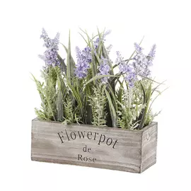 Лаванда искусственная Hanlin в горшке д11.5x26см