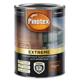 Лазурь для дерева Pinotex extreme тиковое дерево 0.9л