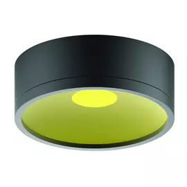 LED светильник накладной HD027 17W (черный/золото) 3000K 140х50,1100лм, 1/30