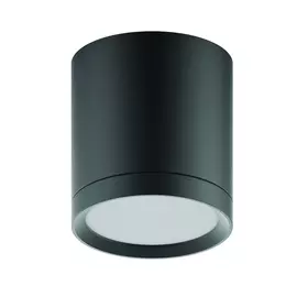 LED светильник накладной с рассеивателем HD015 6W (черный) 4100K 68х75, 420лм, 1/30