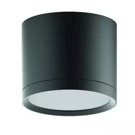 LED светильник накладной с рассеивателем HD017 10W (черный) 4100K 88х75,720лм, 1/30