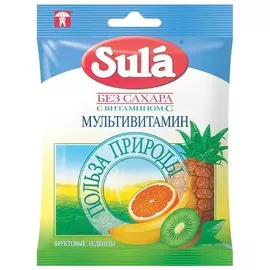 Леденцы без сахара Sula Мультивитамин, 60 г