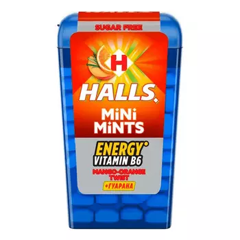 Леденцы Halls B6 Манго-экстракт гуараны 12,5 г