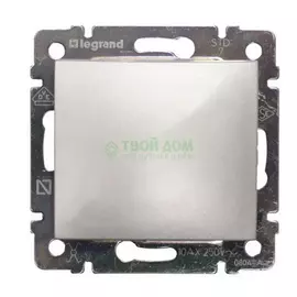 Legrand Одноклавишный выключатель, алюминий valena 770101