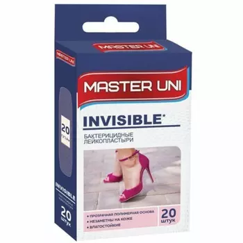 Лейкопластырь Master Uni Invisible 20 шт