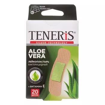 Лейкопластырь TENERIS aloe 76х19 мм, 20 шт