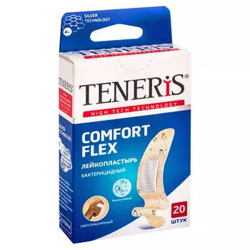 Лейкопластырь TENERIS comfor flex 7,6х1,9 см, 20 шт