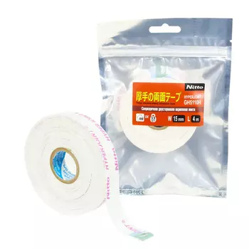 Лента клейкая Nitto двусторонняя GH5110H 15мм х 4м белая
