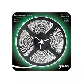 Лента LED 2835/60-SMD 4.8W 12V DC зеленый (блистер 5м)