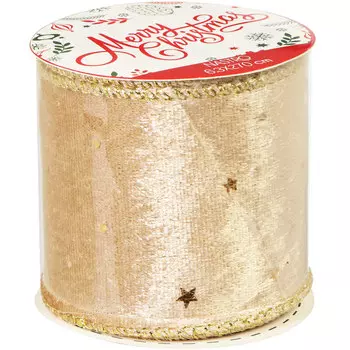Лента новогодняя Due Esse Christmas CM003433A 270 см золото