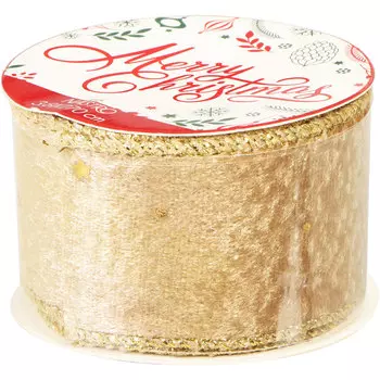 Лента новогодняя Due Esse Christmas CM003434A 270 см золото