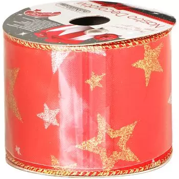 Лента подарочная Due Esse Christmas 270 см красная