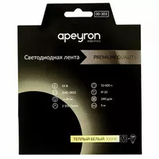 Лента светодиодная Apeyron 00-303 24В, 26Вт IP20, 2700lm 5 м