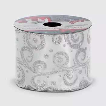 Лента упаковочная Due Esse Christmas белая 6,3 см х 27 м в ассортименте