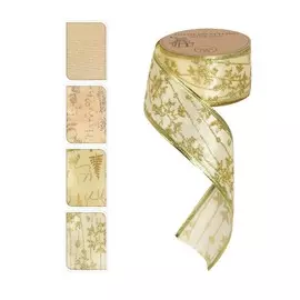 Лента упаковочная Koopman NY 38x2700 мм золото в ассортименте