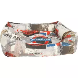 Лежак для собак PRIDE Винтаж Лондон 70x60x23 см