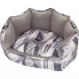 Лежак для животных Foxie Geometry 43x36 см серый