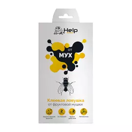 Ловушка Help клеевая для фруктовой мушки, 2 шт