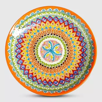 Ляган Риштанская керамика Узоры Желтый 32 см 5262346