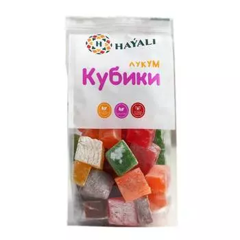 Лукум Hayali кубики экзотический микс, 200 г