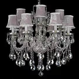 Люстра Catic 139/8+4 серебро/кофе