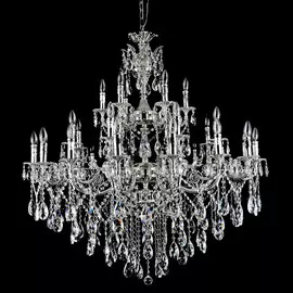 Люстра Catic 146/15+10+5 - черненое серебро/хрусталь