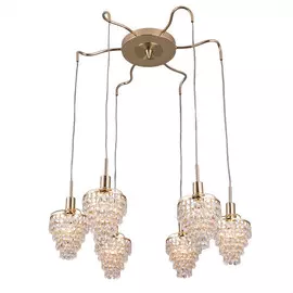 Люстра Citilux CL322261 контур зол.+прозр